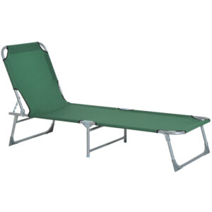 Outsunny Portable Adjustable Lounger,Oxford Cloth