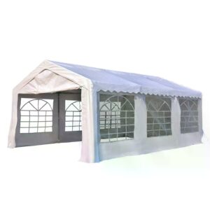 Outsunny 6m x 4 mParty Tents Portable Carport Shelter w/ Removable Sidewalls & Doors Party Tent Shelter Car Canopy