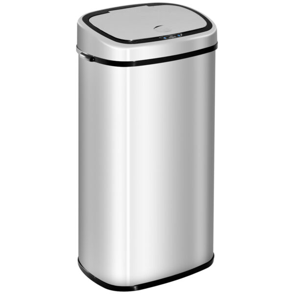 HOMCOM 68L Automatic Sensor Lid Steel Kitchen Bin