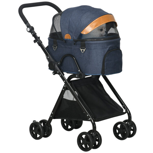 PawHut Oxford Cloth 2in1 Convertible Pet Stroller Pushchair /Orange