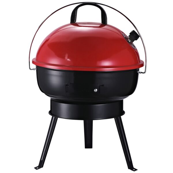 Outsunny Charcoal BBQ Charcoal Grill Metal Portable Tripod Grill