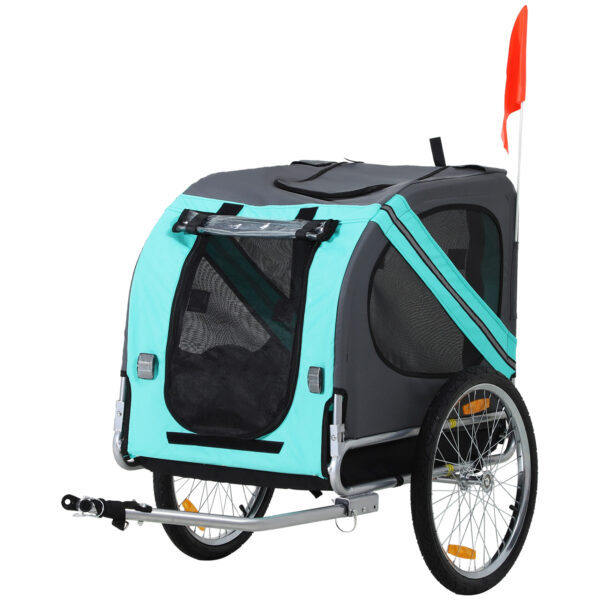 Pawhut Dog Bike Trailer Folding Pet Trailer Dog Carrier Bicycle Steel Frame Jogger Stroller with Suspension   &