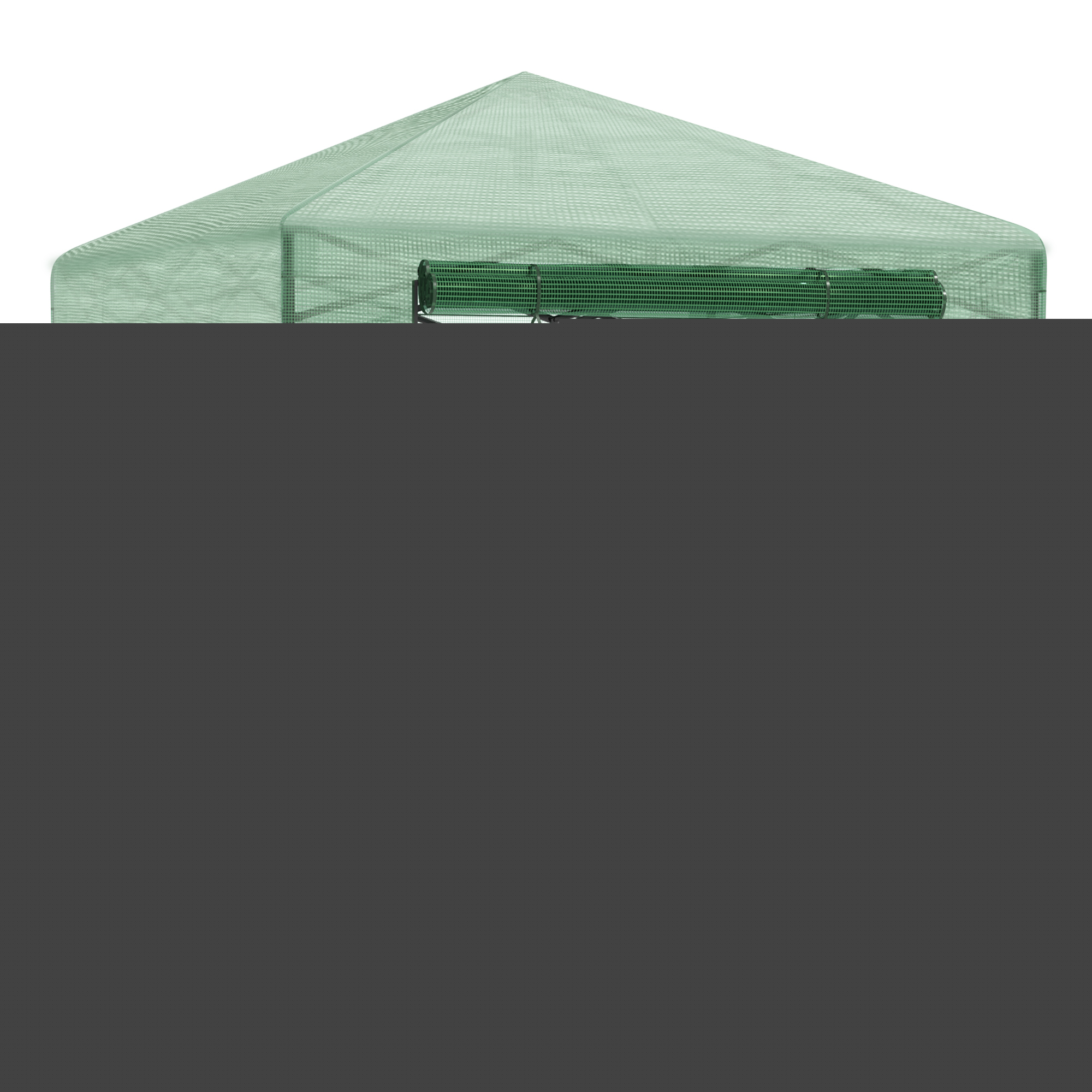 Outsunny Portable Walk in Popup house Outdoor for Plants Garden Foldable with Carrying Bag , PE Cover, Steel Frame, , 2.4L x 1.8W x 2.4H m