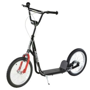 HOMCOM Scooter for Kids with Adjustable Handlebar, AntiSlip Deck, Dual Brakes, for Boys and Girls Aged 5+ Years Old,