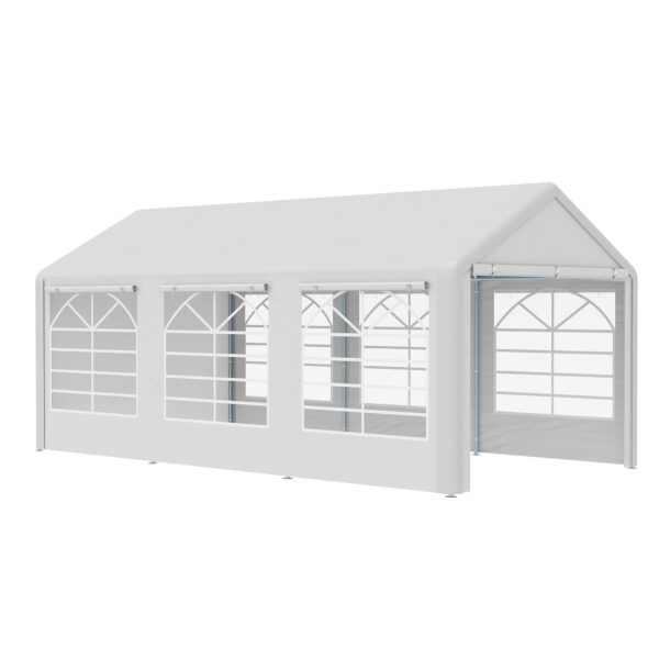 Outsunny Garden Gazebo Marquee Party Tent Wedding Portable Garage Carport shelter Car Canopy Outdoor Heavy Duty Steel Frame Waterproof 6m x 3m