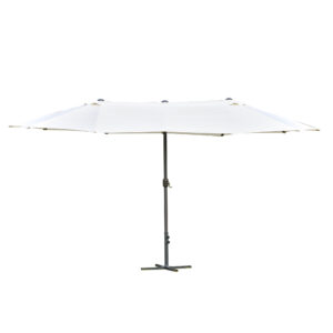 Outsunny 4.6m Garden Parasol DoubleSided Sun Umbrella Patio Market Shelter Canopy Shade Outdoor with Cross Base ?? Off