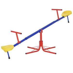Outsunny Kids 360 Degree Rotating Metal Seesaw Swivel Teeter Totter Outdoor Toys