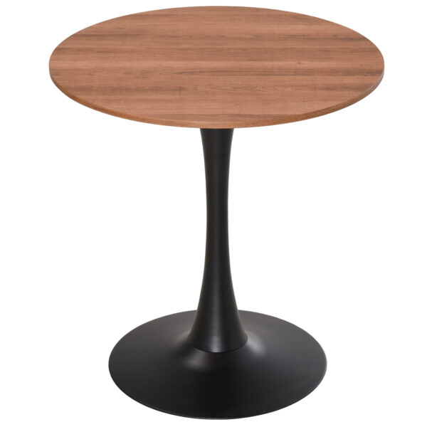 HOMCOM Modern Round Dining Table Leisure  Bistro Table with Metal Base for Kitchen & Dining Room