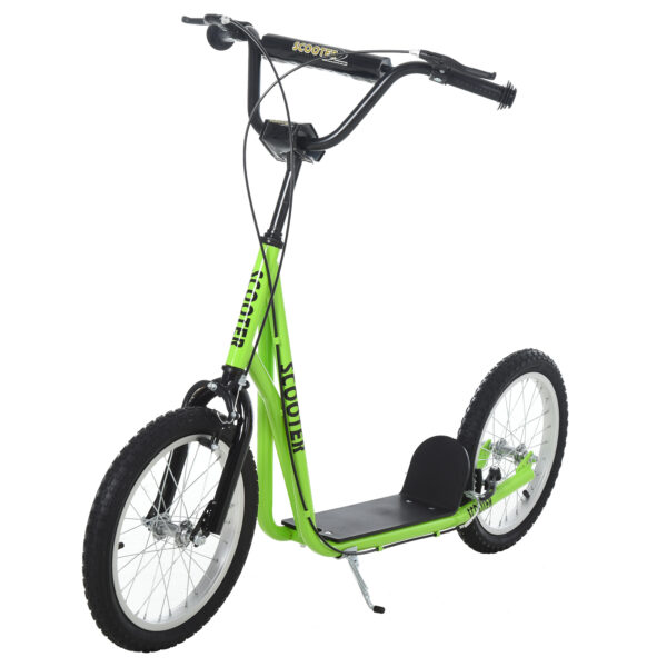 HOMCOM Teen Kids Stunt Scooter Children Kick Scooter Adjustable Handlebar 2 Brakes Ride On 16 Inch Rubber Tyres