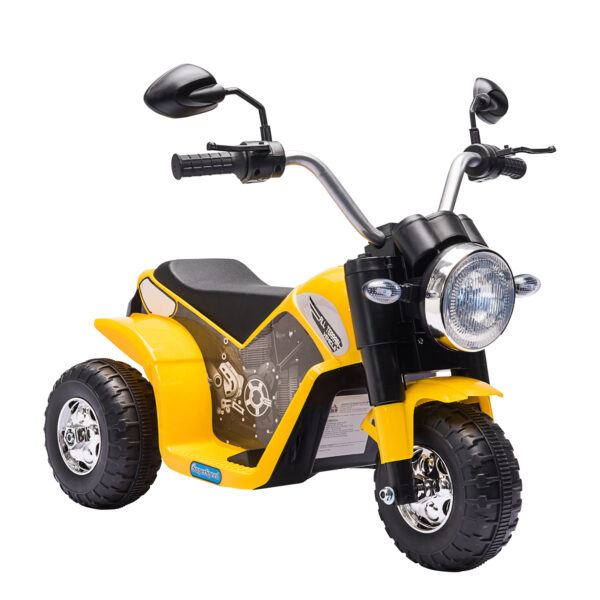 HOMCOM Kids Electric Motorcycle RideOn Toy 3Wheels Battery Powe Motorbike Rechargeable 6V with Horn Headlights for 18  36 Months