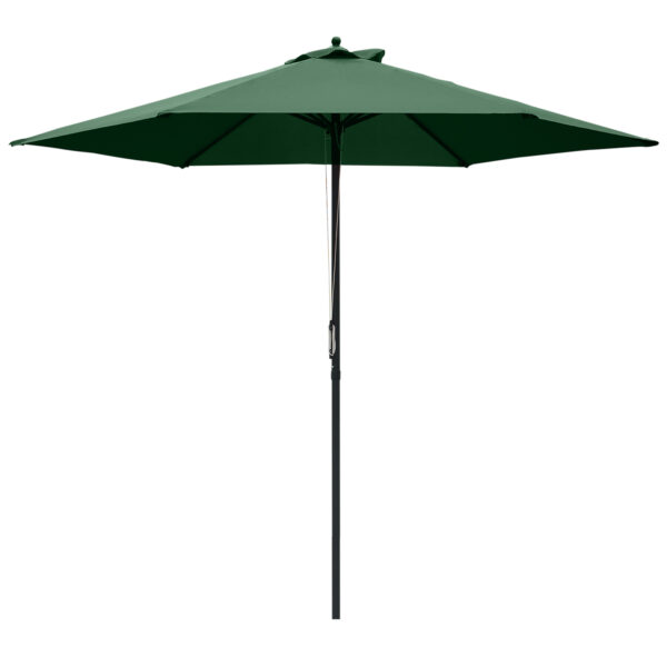 Outsunny 2.8m Patio Parasols Umbrellas Outdoor 6 Ribs Sunshade Canopy Manual Push Garden Backyard Furniture,