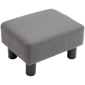 HOMCOM Footstool Foot Rest Small Seat Foot Rest Chair  Home Office with Legs 40 x 30 x 24cm