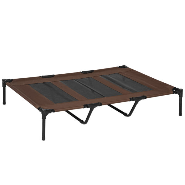 PawHut Cooling Elevated Dog Bed Portable Raised Pet Cot with Breathable Mesh, NoSlip Rubber Feet for Indoor & Outdoor Use,
