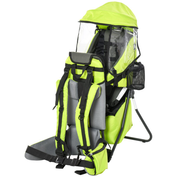 HOMCOM Baby Hiking Backpack Carrier Child Carrier with Ergonomic Hip Seat Detachable Rain Cover Adjustable Straps Stand for Toddler 636 Months