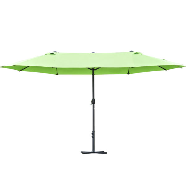 Outsunny 4.6m Garden Parasol DoubleSided Sun Umbrella Patio Market Shelter Canopy Shade Outdoor with Cross Base ??