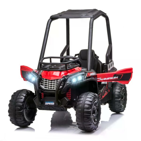 HOMCOM 12V Batterypowe Kids Electric Ride On Car Offroad UTV Toy 36 km/h with High Roof Parental Remote Control Lights MP3 Suspension Wheels