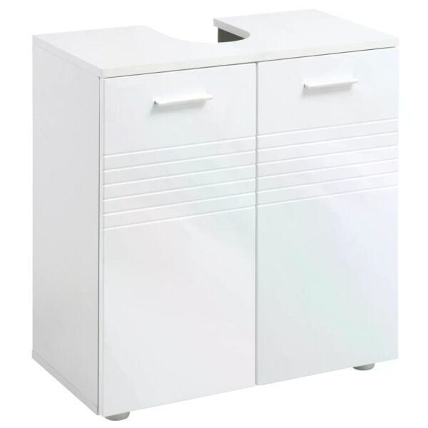 kleankin Under Sink Cabinet, Bathroom Vanity Unit, Pedestal Under Sink Design, Storage Cupboard with Adjustable Shelf,