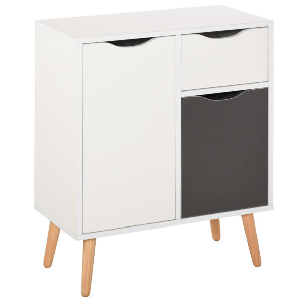 HOMCOM Floor Cabinet Storage Cupboard Sideboard with Drawer for Bedroom, Living Room, Entryway,