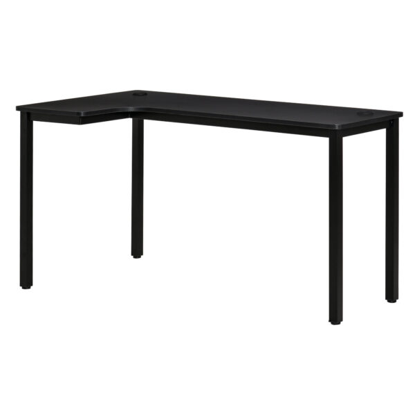 HOMCOM LShaped Gaming Desk, Computer Corner Desk with Cable Management, Home Office Workstation, 145 x 81 x 76cm,