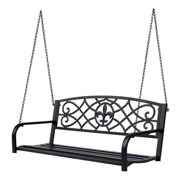 Outsunny Outdoor Porch Swing Seat Bench with Chains for the Yard, Deck, & Backyard,