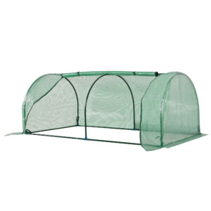 Outsunny Tunnel house Grow House for Garden Outdoor, Steel Frame, PE Cover, , 200 x 100 x 80cm