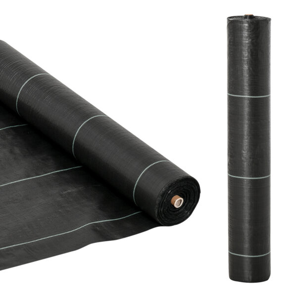 Outsunny 2x50m Gardener Premium Weed Barrier Landscape Fabric Durable & HeavyDuty Weed Block Gardening Mat, Easy Setup & Superior Weed Control