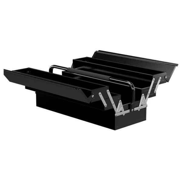 DURHAND 3 Tier Metal Toolbox, 5 Tray Professional Portable Tool Box with Carry Handle for Workshop, 56cmx20cmx34cm,