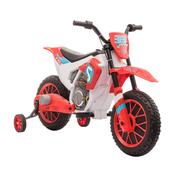 HOMCOM 12V Kids Electric Motorcycle RideOn, with Training Wheels, for Ages 36 Years