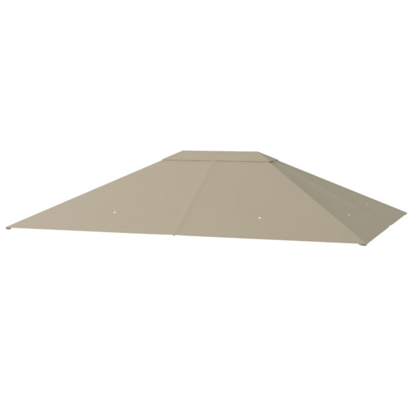 Outsunny 3 x 4m Gazebo Canopy Replacement Cover, Gazebo Roof Replacement TOP COVER ONLY, Khaki
