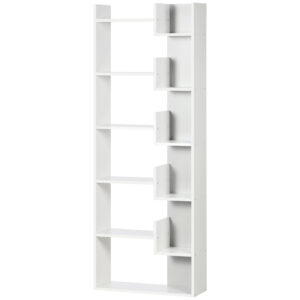 HOMCOM Modern Book Shelf with 11 Open Shelves, 6Tier Bookcase, Freestanding Shelving Unit for Home Office and Study,