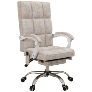 Vinsetto Executive Vibration Massage Office Chair, Microfibre Computer Chair with Armrest, 135?ø Reclining Back,