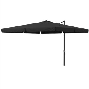 Outsunny 3m Cantilever Roma Parasol, Hanging Garden Parasol, Aluminium Square Patio Umbrella with Crank Handle and Tilt, Patio Sun Shade