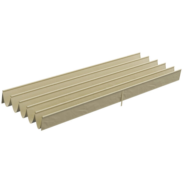 Outsunny Retractable Pergola Shade Cover, Replacement Canopy for 4 x 3 m Pergola, Retractable Roof,