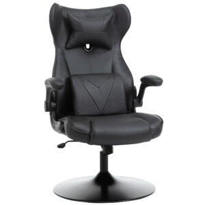 Vinsetto Video Game Chair with Lumbar Support, Racing Style Home Office Chair, Computer Chair with Swivel Base, Flipup Armrest and Headrest,