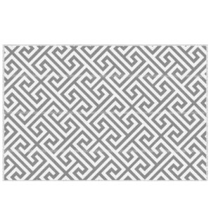 Outsunny Outdoor Rug Reversible Mat Plastic Straw Rug Portable RV Camping Mat for Garden Picnic Indoor, 152x243cm, Light