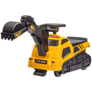 HOMCOM Ride on Tractor, 3 in 1 Ride on Excavator, Bulldozer, Road Roller, Pretend Play Construction No Power Truck w/ Music, for 1848 Months,