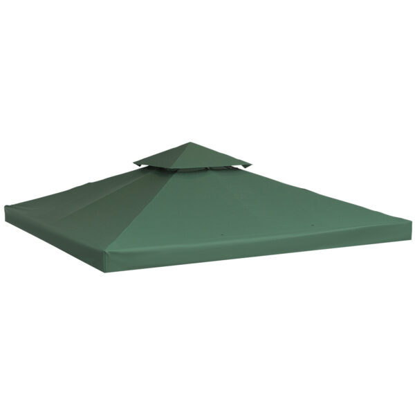 Outsunny 3 x 3 m Gazebo Top Cover Double Tier Canopy Replacement Pavilion Roof