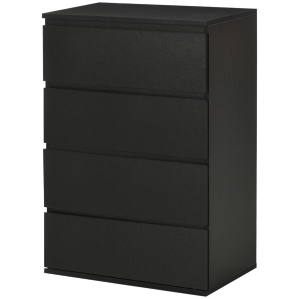 HOMCOM Chest of Drawers, 4Drawer Storage Cabinets, Modern Dresser, Storage Drawer Unit for Bedroom