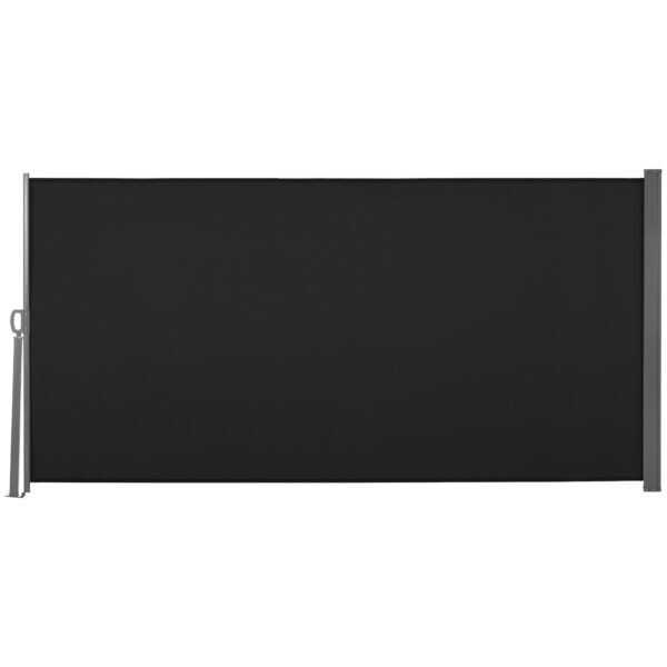 Outsunny Retractable Side Awning Screen Fence Patio Garden Wall Balcony Screening Panel Outdoor Blind Privacy Divider 3x1.6M,