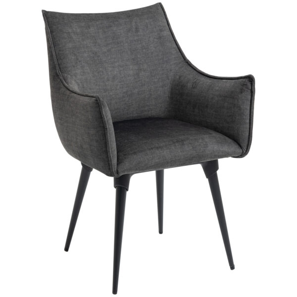 HOMCOM  Accent Chairs for Living Room, Bedroom Arm Chair with Steel Legs,