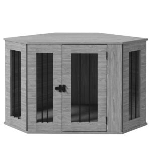 PawHut Dog Crate with Cushion, Conner Dog Crate Furniture, 104 x 55 x 63 cm,