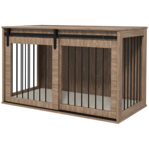 PawHut Dog Crate Furniture with Removable Cushion for LargeSized Dogs, 100 x 60 x 63 cm,