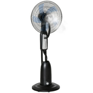 HOMCOM Pedestal Fan with Water Mist Spray, Standing Fan, Humidifying Misting Fan with 3 Speeds, 2.8L Water Tank,