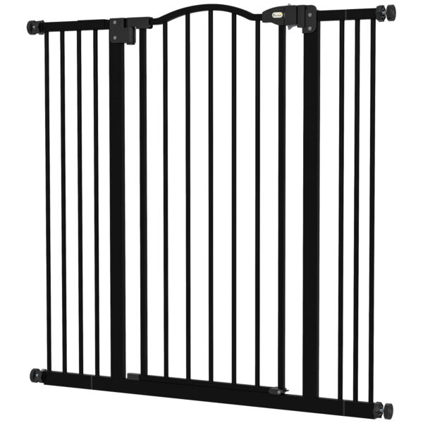 PawHut Metal Pet Safety Gate Dog Gate Folding Fence,