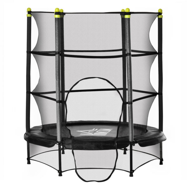 HOMCOM 5.2FT Kids Trampoline with Safety Enclosure, Indoor Outdoor Toddler Trampoline for Ages 310 Years,