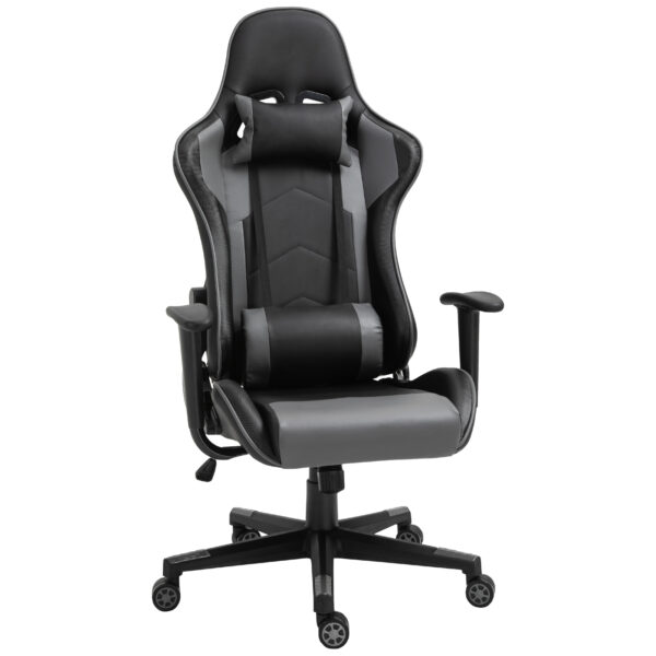 Vinsetto High Back Racing Gaming Chair, PU Leather Reclining Computer Chair with Head Pillow and Lumbar Support,