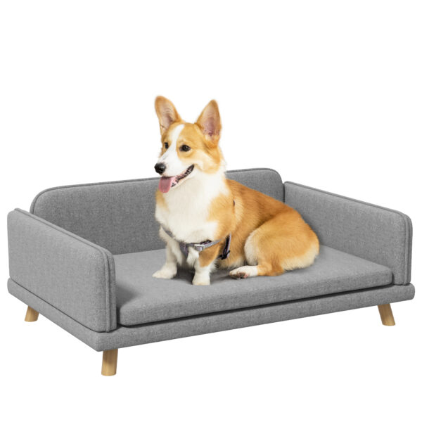 PawHut Dog Sofa for Medium Dogs, Pet Chair with Legs, Waterresistant Fabric, Removable Cover,