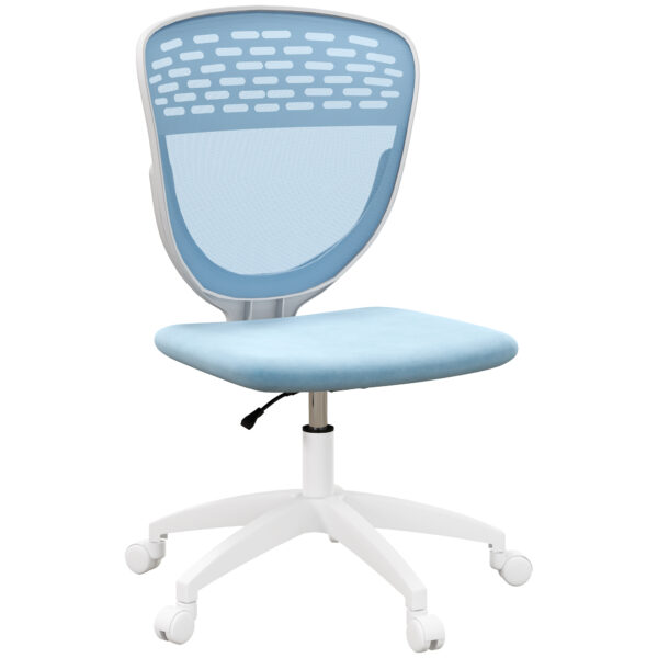 Vinsetto Armless Desk Chair, Mesh Office Chair, Height Adjustable with Swivel Wheels,