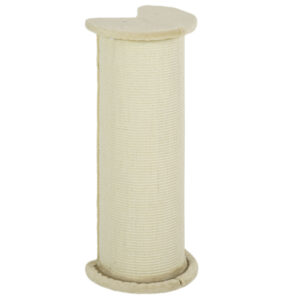 PawHut 85cm Tall Cat Scratching Post with Sisal Rope Cove Soft Plush, Anti Tip for Indoor Corner, Cabinet Corner, Sofa Corner