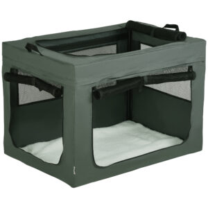 PawHut 90cm Pet Carrier, Portable Cat Carrier, Foldable Dog Bag, Pet Travel Bag with Cushion for Medium and Large Dogs,